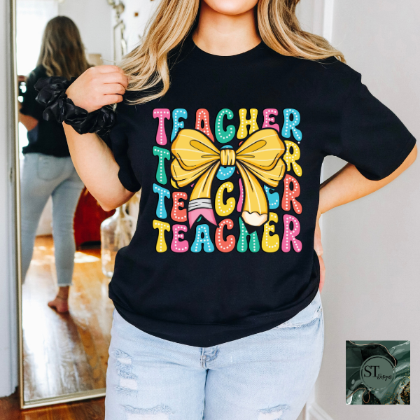 Teacher Pencil Bow
